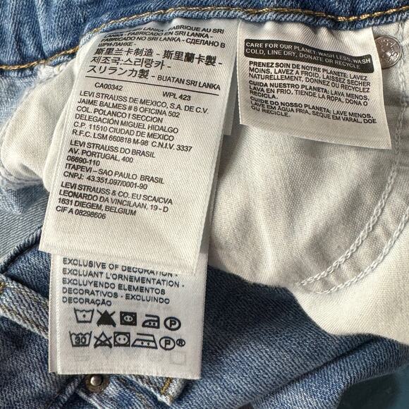 Levi’s 721 SZ 27 High-Rise Skinny Jeans Plaid Stretch Zip-Fly Pockets Blue Women - Picture 12 of 12